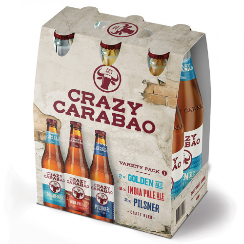 Crazy Carabao - Variety Pack 1 - 6 x 330ml (Bottle) | Philippines Beer