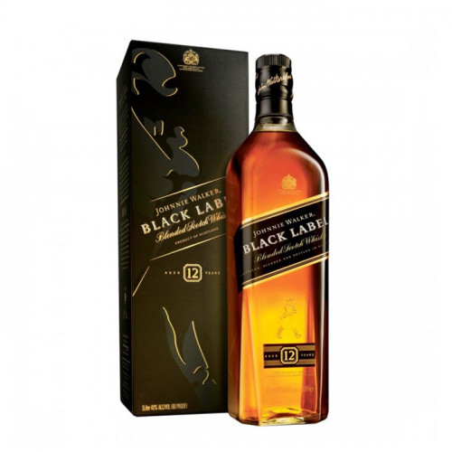 Johnnie Walker Black Label 12 Year Old - 1L | Blended Scotch Whisky