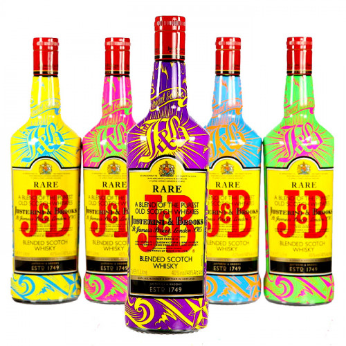 J&B Rare "Tattoo Colours" - Limited Edition - 5 Bottles | Blended Scotch Whisky