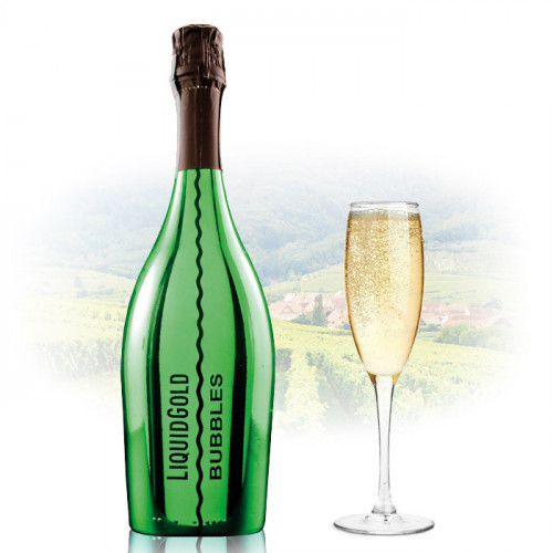 Liquid Gold Prosecco Elegant Bubbles GREEN | Sparkling Wine