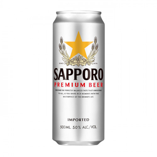 Sapporo Premium Beer - 500ml (Can) | Japan Beer