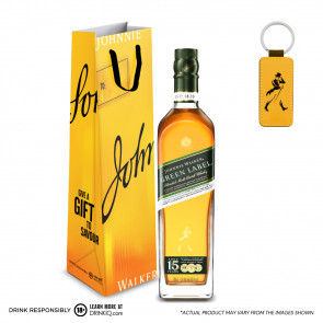 Johnnie Walker - Green Label 15 Year Old with FREE Gift Bag & Keychain