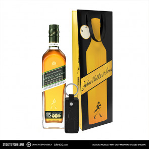 Johnnie Walker - Green Label 15 Year Old with FREE Gift Bag & Keychain