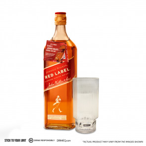 Johnnie Walker - Red Label - 1L with FREE Highball Glass and 1 Sprite in Can | Blended Scotch Whisky